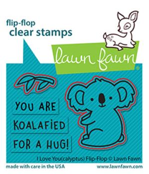 Lawn Fawn Craft Dies - I Love You (calyptus) Flip-Flip