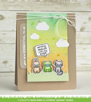 Lawn Fawn Stempelset "Say What? Masked Critters" Clear Stamp