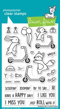 Lawn Fawn Stempelset "Scootin By" Clear Stamp