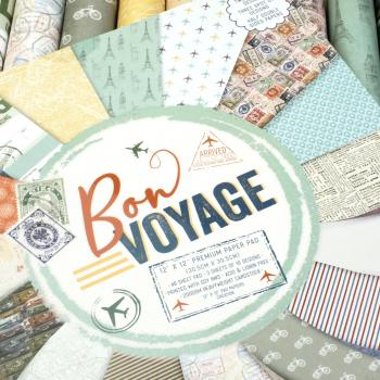 First Edition Paper Pad "Bon Voyage " 12"x12"