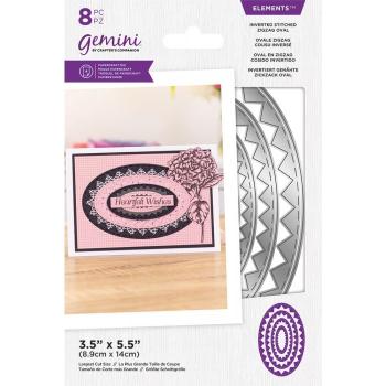 Gemini Inverted Stitched ZigZag Oval Elements Dies  - Stanze - Fenster