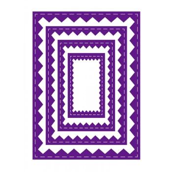 Gemini Inverted Stitched ZigZag Rectangle Elements Dies  - Stanze - Fenster