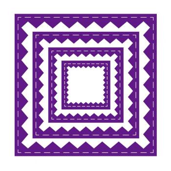 Gemini Inverted Stitched ZigZag Square Elements Dies  - Stanze - Fenster