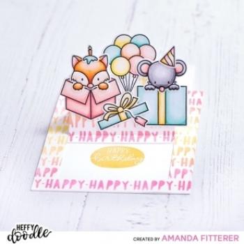 Heffy Doodle Popping By   Clear Stamps - Stempel 