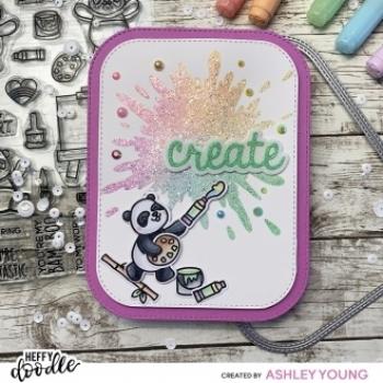 Heffy Doodle Stitched Rounded Imperial Rectangle  Cutting Dies - Stanze  