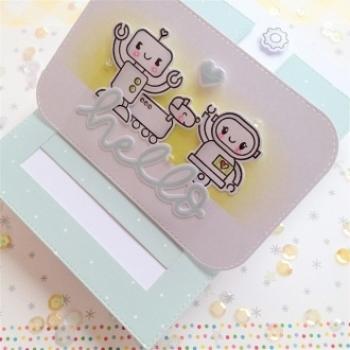 Heffy Doodle Stitched Rounded Metric Rectangle  Cutting Dies - Stanze  