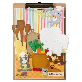 Marianne Design -  Craft Stencil Chefs hat - utensils