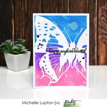 Picket Fence Studios Dart Butterfly 6x6 Inch Stencil - Schablone