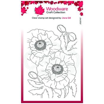 Woodware Poppies  Clear Stamps - Stempel 