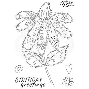 Woodware Fuzzy Flowers Daisy  Clear Stamps - Stempel 