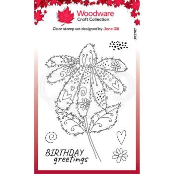 Woodware Fuzzy Flowers Daisy  Clear Stamps - Stempel 