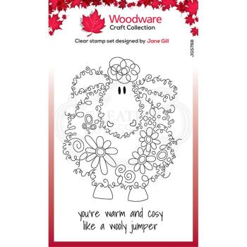 Woodware Fuzzy Friends Baalamb  Clear Stamps - Stempel 