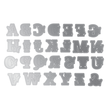 Gemini Butterfly Alphabet Expressions Dies Uppercase Letters  - Stanze - 