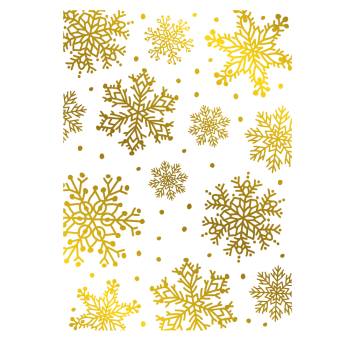 Gemini Foil Stamp  Elements Snowflake Background  -  Hotfoil - 