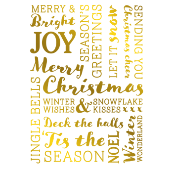 Gemini Foil Stamp  Foil Stamp Die Elements Festive Words Background  -  Hotfoil - 