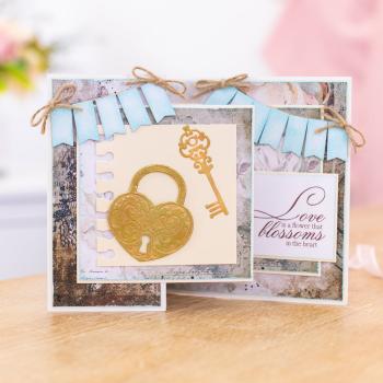 Crafters Companion - Vintage Diary Key to my Heart Dies  - Stanze