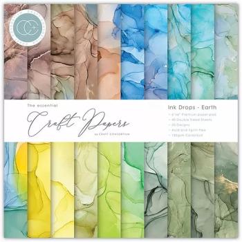 Craft Consortium Papierblock 6x6" Essential Craft Papers - Ink Drops