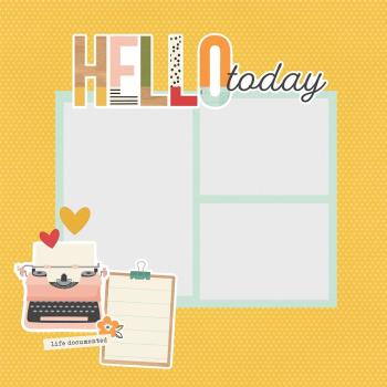 Simple Stories Simple Pages Pieces Hello Today (15925)   -  Stanzteile