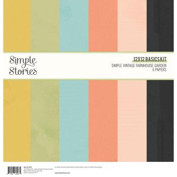 Simple Stories Simple Vintage Farmhouse Garden12x12 Inch Basics  Kit