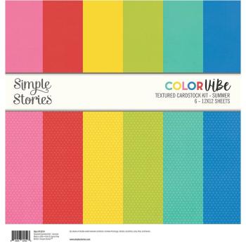 Simple Stories Color Vibe - Summer - Textured Cardstock 12x12 Inch