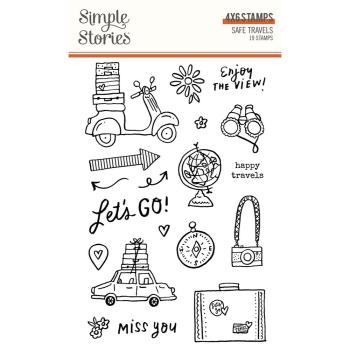 Simple Stories - Safe Travels - Clearstemp - Stempel