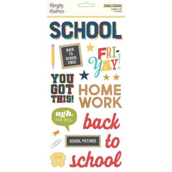 Simple Stories -  School Life  - Foam Stickers 