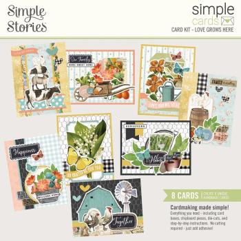 Simple Stories  Love Grows Here Simple Cards Kit - Bits & Pieces