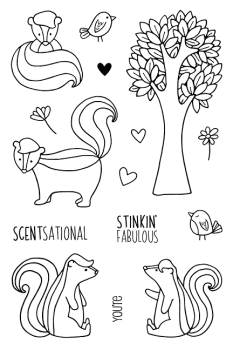 Janes Doodles "Stinks" Clear Stamp - Stempelset