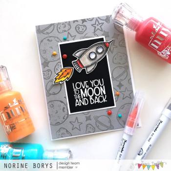 Janes Doodles "To The Moon" Clear Stamp - Stempelset