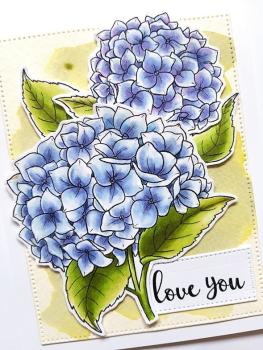 Janes Doodles "Hydrangea" Clear Stamp - Stempelset