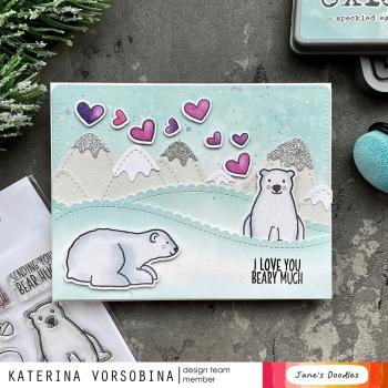 Janes Doodles " Bear Hugs" Clear Stamp - Stempelset