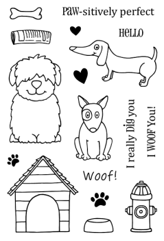 Janes Doodles " Dogs" Clear Stamp - Stempelset