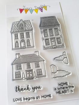 Janes Doodles " Home" Clear Stamp - Stempelset