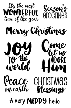 Janes Doodles " Merry Christmas" Clear Stamp - Stempelset