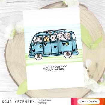 Janes Doodles " Road Trip" Clear Stamp - Stempelset