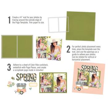 Simple Stories Simple Pages Template Design 4  - Schablone