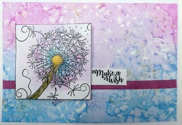 IndigoBlu "Colour Me Dandelion" A6 Rubber Stamp