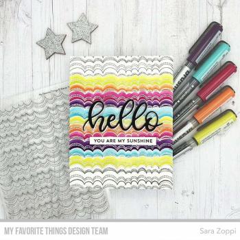 My Favorite Things "Scallop Stripe" 6x6" Background Clear Stamp