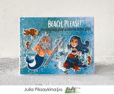 Picket Fence Studios You were Mermaid for Me Clear Stamps 