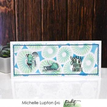 Picket Fence Studios Slim Line Lily Pads Stencil - Schablone