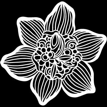The Crafters Workshop Cupped Daffodil   Stencil - Schablone 12x12"