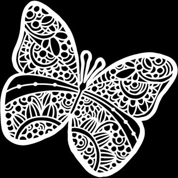 The Crafters Workshop Sunny Butterfly   Stencil - Schablone 12x12"