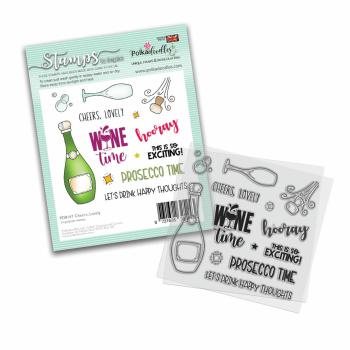 Polkadoodles Stempel "Cheers, Lovely" Clear Stamp-Set