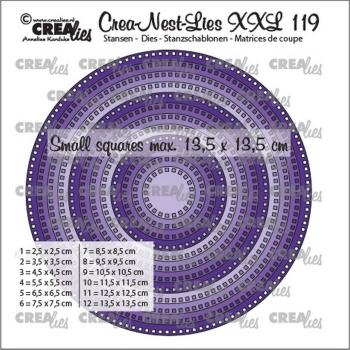 Crealies - Crea-Nest-Lies XXL dies Circles with small squares 