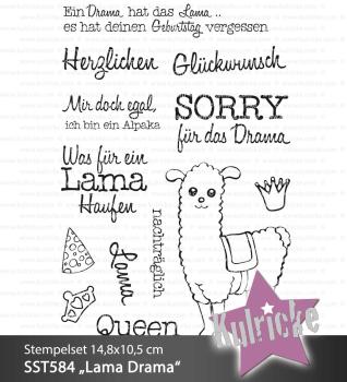 Kulricke Stempel "Lama Drama" Clear Stamp Motiv-Stempel