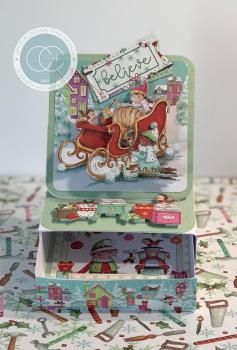 Craft Consortium Made by Elves Sleigh Clear Stamps 