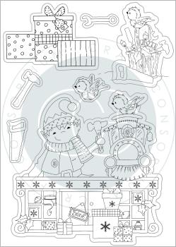 Craft Consortium Made by Elves Workshop Clear Stamps 