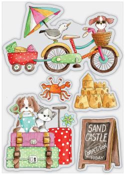 Craft Consortium Sandy Paws Sand Castle Clear Stamps 