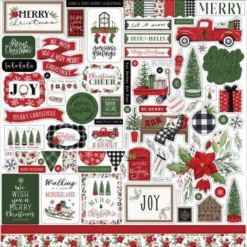 Carta Bella "Home For Christmas" 12x12" Element Stickers