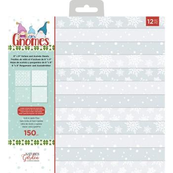 Crafters Companion -Gnomes 8x8 Inch Vellum Pad - Vellum Pad- 12" Transparentpapier